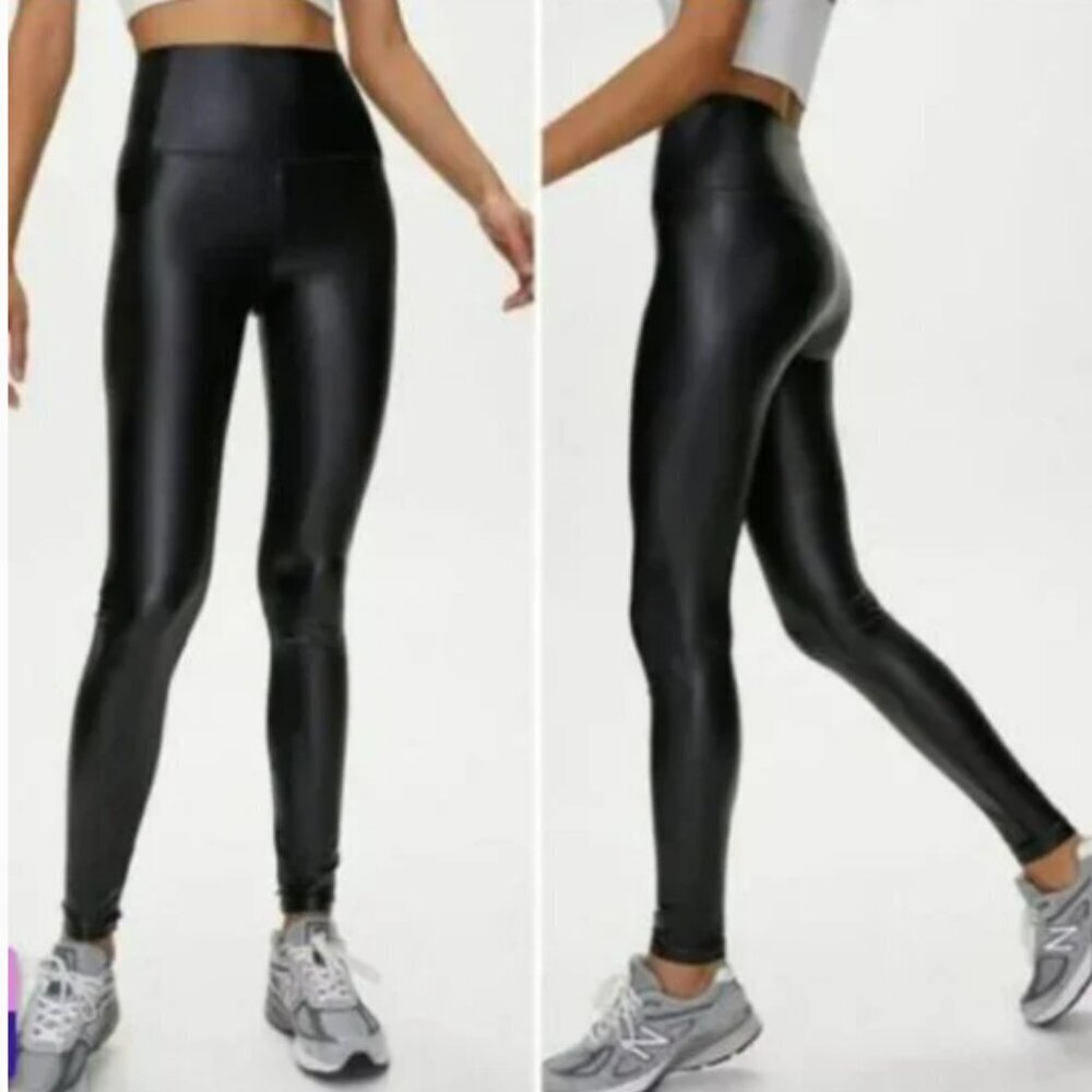 Wilfred Free Aritzia Daria Faux Leather Leggings Black - L